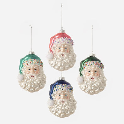 180 Degree Fancy Santa Head Ornament