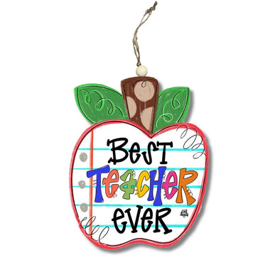 DK Designs Teacher Apple Ornament