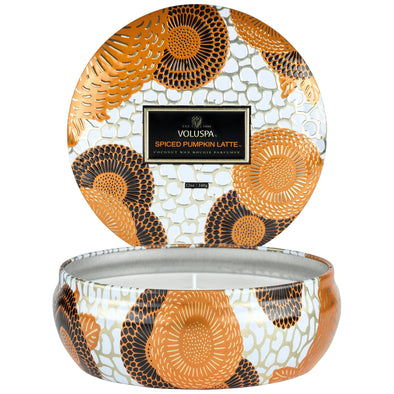 Voluspa Spiced Pumpkin 3 Wick Tin