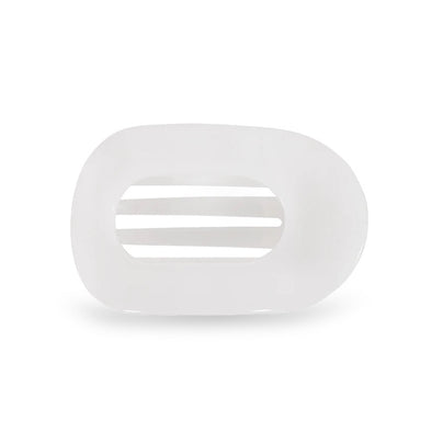 Teleties Coconut White Medium Flat Round Hair Clip