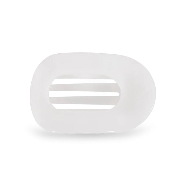 Teleties Coconut White Medium Flat Round Hair Clip
