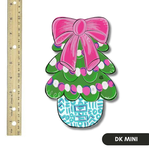 DK Designs Pink Bow Tree Mini Door Decor