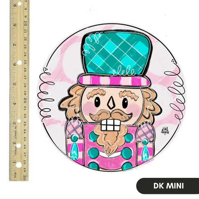 DK Designs Pink Nutcracker Circle Mini Door Decor