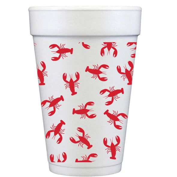 Two Funny Girl's Crawfish Boil Foam Cups