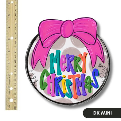 DK Designs Pink Merry Christmas Mini Door Decor