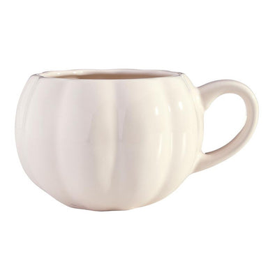 Slant White Pumpkin Mug