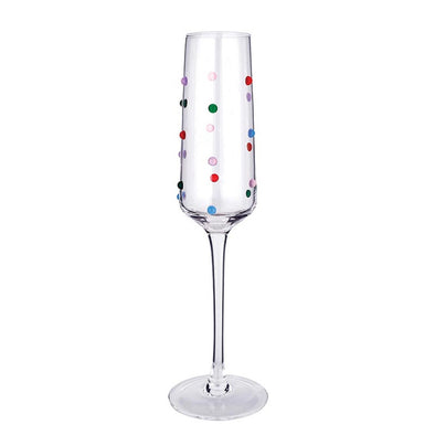 Slant Beaded Champagne Flutes