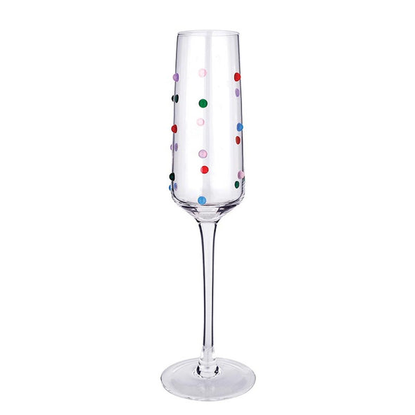 Slant Beaded Champagne Flutes