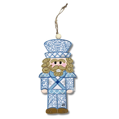 DK Designs Blue Chinoiserie Nutcracker Ornament