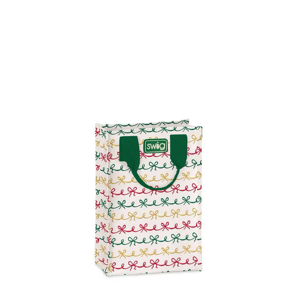 Swig Christmas Bows Reusable Tall Gift Bag