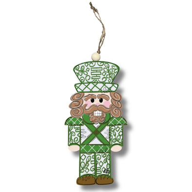 DK Designs Green Chinoiserie Nutcracker Ornament