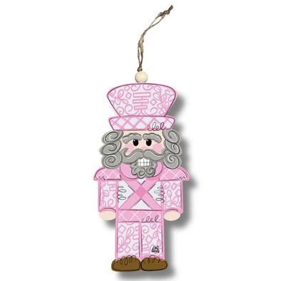 DK Designs Pink Chinoiserie Nutcracker Ornament