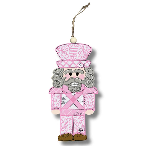DK Designs Pink Chinoiserie Nutcracker Ornament