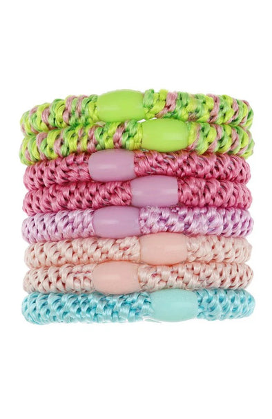France Luxe 8pk Cabana Ponytail Holders