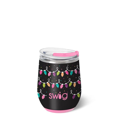 Swig Tacky Lights 12 oz Stemless Wine Cup