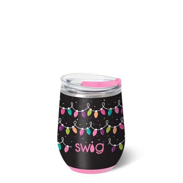 Swig Tacky Lights 12 oz Stemless Wine Cup