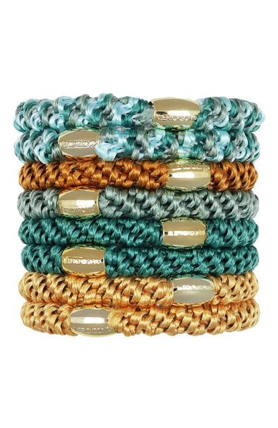 France Luxe 8pk Saddle Ponytail Holders