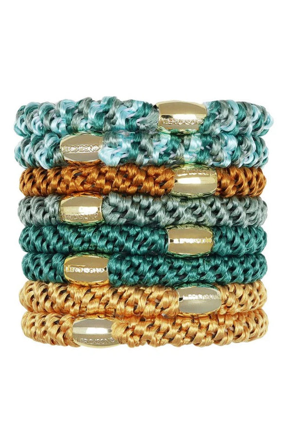 France Luxe 8pk Saddle Ponytail Holders