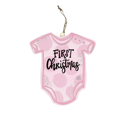 DK Designs Baby's First Pink Ornament