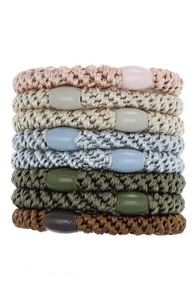 France Luxe 8pk Toasted Ponytail Holders