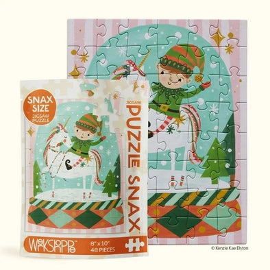 Werkshoppe Magic Snow Globe 48 Piece Puzzle Snax