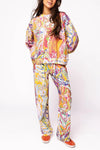 QOS Rainbow Multi Abstract Tiger Sweatshirt