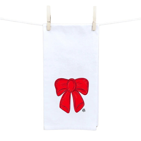 DK Designs Red Bow Towel