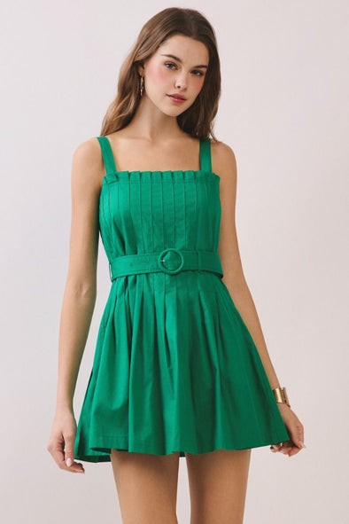 green emerald velvet dress TCEC Kelly Green Athletic Dress – The Squad Boutique main image 1