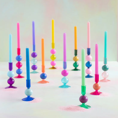 Glitterville Fluted Taper Candle Holder