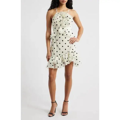Lucy Paris Cream Remy Mini Ruffle Dress Lucy Paris Cream Remy Mini Ruffle Dress