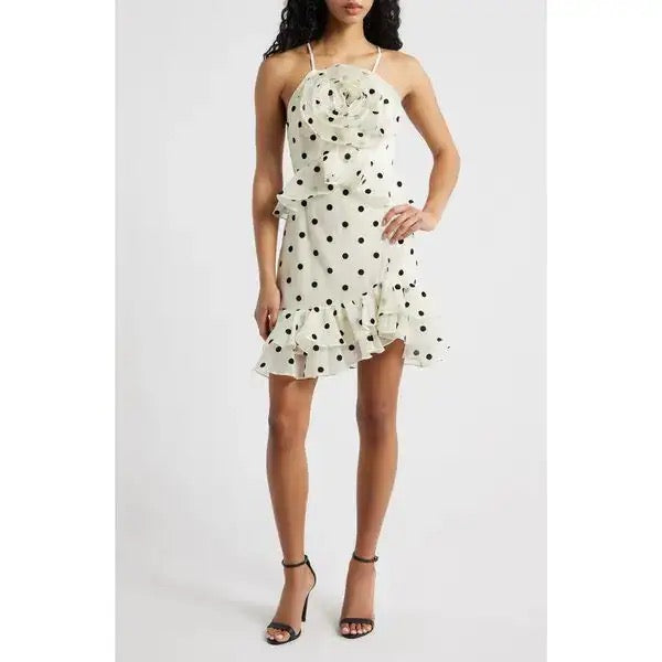 Lucy Paris Cream Remy Mini Ruffle Dress Lucy Paris Cream Remy Mini Ruffle Dress