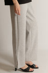 P. Cill Heather Grey Butter Modal Wide Leg Pants with Bottom Slits