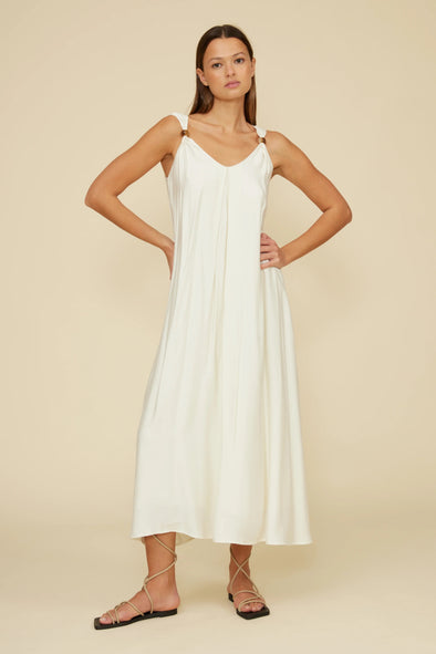 Lucy Paris Ivory Sutton Halter Bead Dress