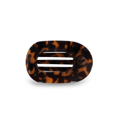 Teleties Tortoise Small Flat Round Hair Clip