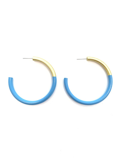 Accessory Jane Peri Blue Large Liz Hoops