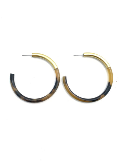 Accessory Jane Dark Natural Large Liz Hoops