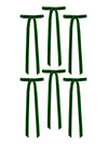 Shiraleah Assorted Set of 6 Green Decorative Bow