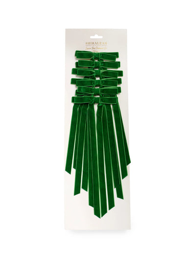 Shiraleah Assorted Set of 6 Green Decorative Bow