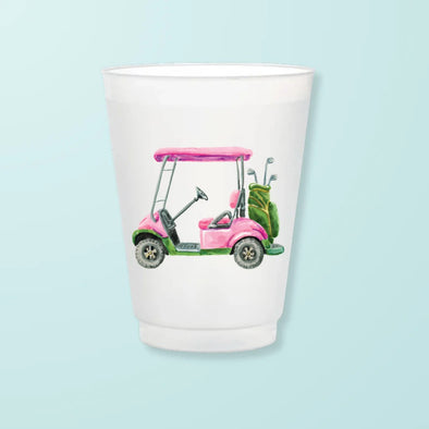 Taylor Paladino Holiday Golf Cart Frosted Cups