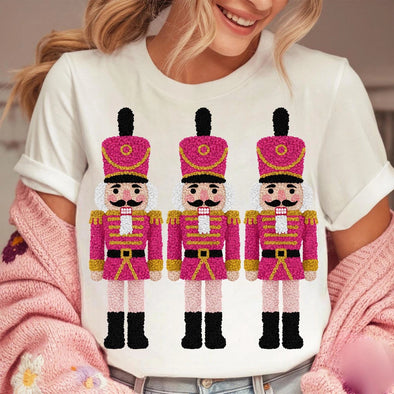 Natural Latch Hook Yarn Chrochet Pink Nutcracker Tee