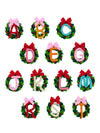 Shiraleah Assorted Initial Wreath Ornaments