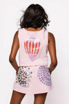 QOS Light Pink Multi Shell Cut Out Side Tank