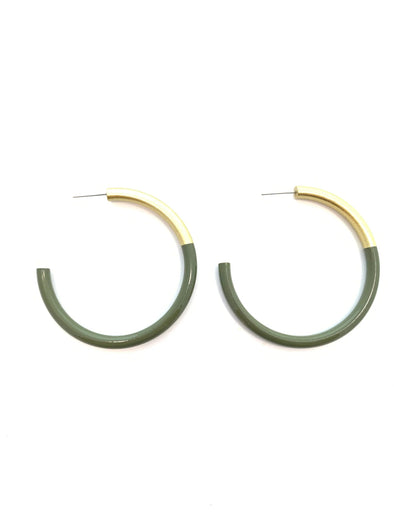 Accessory Jane Army Green Medium Liz Hoops