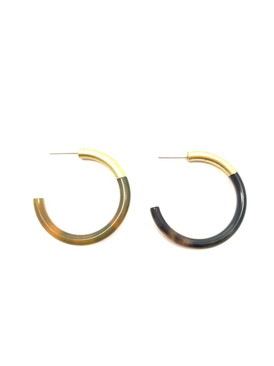 Accessory Jane Dark Natural Medium Liz Hoops