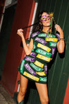 QOS Dark Green Nola Street Sign Knit Skirt