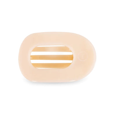 Teleties Almond Beige Medium Flat Round Hair Clip