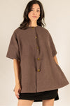 Before You Mocha Button Up Wool Jacket
