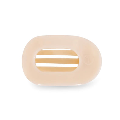 Teleties Almond Beige Small Flat Round Hair Clip