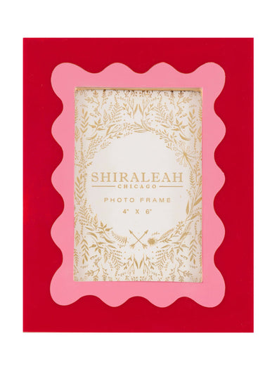 Shiraleah Red Viva Wave 4" X 6" Picture Frame