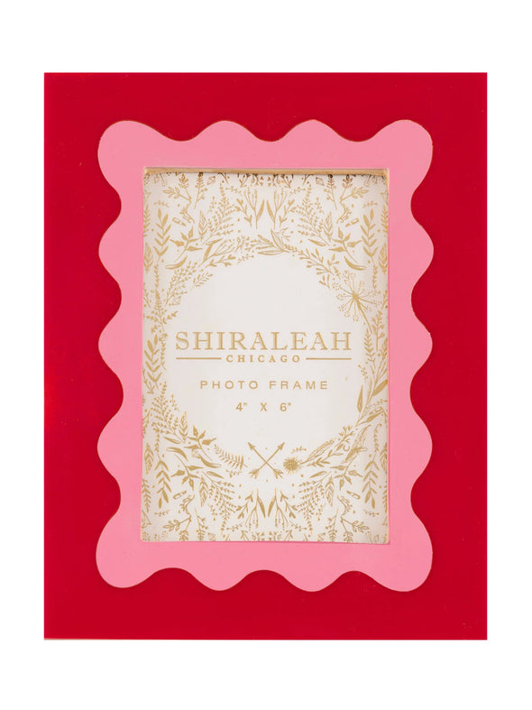 Shiraleah Red Viva Wave 4" X 6" Picture Frame